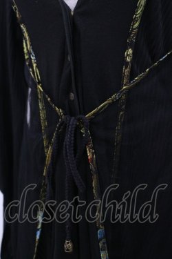 画像4: Ozz oneste / メッシュレイヤードロングカーディガン  黒 H-25-05-18-035-OO-TO-KB-ZH
