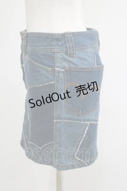 画像2: HYSTERIC GLAMOUR / パッチデニムスカート  ブルー H-25-05-19-043-PU-SK-KB-ZH