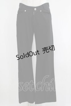 画像1: PEACE NOW / ベルト付きパンツ M 黒 H-25-05-19-046-PU-PA-KB-ZH