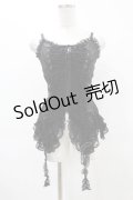 Qutie Frash / ビスチェキャミ  黒 H-25-05-19-1040-QU-TO-KB-ZH