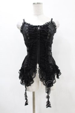 画像1: Qutie Frash / ビスチェキャミ  黒 H-25-05-19-1040-QU-TO-KB-ZH