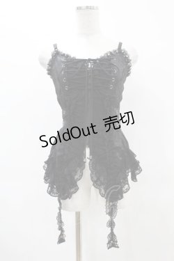 画像1: Qutie Frash / ビスチェキャミ  黒 H-25-05-19-1040-QU-TO-KB-ZH