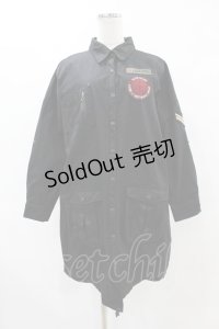 Qutie Frash / ミリタリーシャツ  ブラック H-25-05-19-1047-QU-TO-KB-ZH