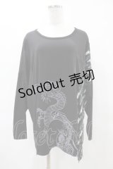 Qutie Frash / 切替ドルマンカットソー  黒 H-25-05-19-1048-QU-TO-KB-ZH