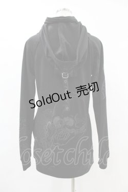 画像2: Qutie Frash / メッシュ切替ZIPパーカー  黒 H-25-05-19-1050-QU-TO-KB-ZH