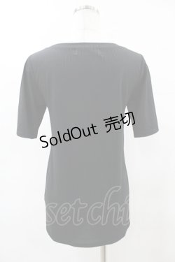 画像2: Rydia / コビニャー刺繍リブトップス  黒 H-25-05-19-1055-PU-TO-KB-ZH