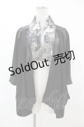 Qutie Frash / 和柄衿変形ボレロ  黒 H-25-05-19-1056-QU-TO-KB-ZH