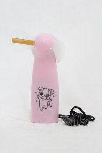 NieR Clothing / イルミネーション機能付きハンディファン【ちゃむちゃむ】  ピンク H-25-05-19-1017-PU-ZA-KB-ZH