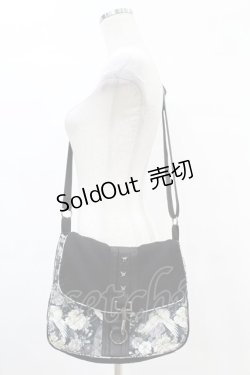 画像1: Qutie Frash / 和柄ショルダーバッグ  黒 H-25-05-19-1025-QU-BG-KB-ZH