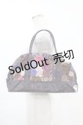 Qutie Frash / 和柄ボストンバッグ  紫 H-25-05-19-1026-QU-BG-KB-ZH