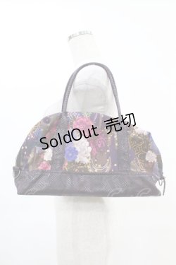 画像1: Qutie Frash / 和柄ボストンバッグ  紫 H-25-05-19-1026-QU-BG-KB-ZH