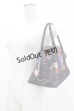 画像2: Qutie Frash / 和柄ボストンバッグ  紫 H-25-05-19-1026-QU-BG-KB-ZH