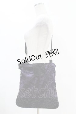 画像1: Qutie Frash / 2Wayジャガードショルダー  黒×紫 H-25-05-19-1027-QU-BG-KB-ZH