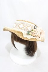 Anges et Demons / コサージュレースストローハット   H-25-05-19-1004-GO-AC-KB-ZH