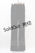 【SALE】NieR CLOTHING / ロゴコード刺繍パンツ  黒 H-25-05-19-1032-PU-PA-KB-ZT041