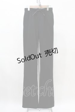 画像1: 【SALE】NieR CLOTHING / ロゴコード刺繍パンツ  黒 H-25-05-19-1032-PU-PA-KB-ZT041