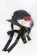 画像1: Triple fortune / フェザーコサージュHAT  ブラック H-25-05-19-1005-EL-AC-KB-ZH (1)