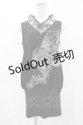 Qutie Frash / 着物衿ノースリーブチュニ  黒 H-25-05-19-1038-QU-TO-KB-ZH