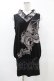 画像1: Qutie Frash / 着物衿ノースリーブチュニ  黒 H-25-05-19-1038-QU-TO-KB-ZH (1)