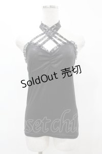 Qutie Frash / クロスキャミ  黒 H-25-05-19-1039-QU-TO-KB-ZH