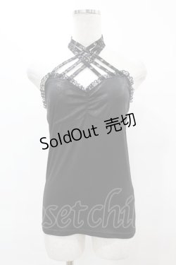 画像1: Qutie Frash / クロスキャミ  黒 H-25-05-19-1039-QU-TO-KB-ZH