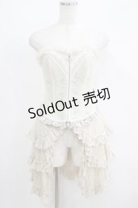 Ozz oneste / 薔薇刺繍オーバーコルセット  アイボリー H-25-05-19-049-OO-ZA-KB-ZH