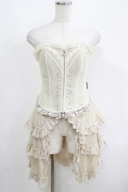 画像1: Ozz oneste / 薔薇刺繍オーバーコルセット  アイボリー H-25-05-19-049-OO-ZA-KB-ZH