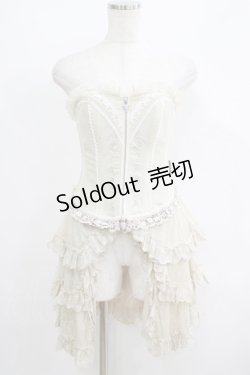 画像1: Ozz oneste / 薔薇刺繍オーバーコルセット  アイボリー H-25-05-19-049-OO-ZA-KB-ZH