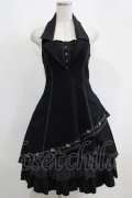 Ozz oneste / 薔薇刺繍ホルターワンピース  黒 H-25-05-19-006-OO-OP-KB-ZH