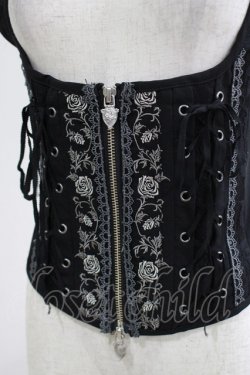 画像4: Ozz oneste / 薔薇刺繍ホルタービスチェ  黒 H-25-05-19-052-OO-TO-KB-ZH