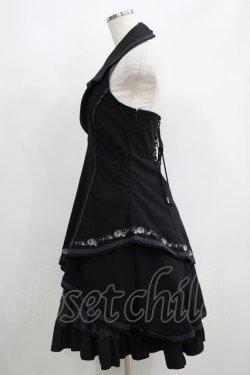 画像2: Ozz oneste / 薔薇刺繍ホルターワンピース  黒 H-25-05-19-006-OO-OP-KB-ZH