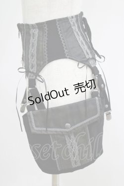 画像2: Ozz Croce / ポケットフラップ付コルセット  黒 H-25-05-19-055-OO-ZA-KB-ZH