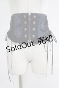 Ozz oneste / ジャガード切替ショートコルセット  紺 H-25-05-19-056-OO-ZA-KB-ZH