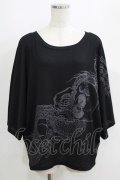Qutie Frash / ドルマンカットソー  黒 H-25-05-19-065-QU-TO-KB-ZH