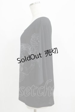 画像2: Qutie Frash / ドルマンカットソー  黒 H-25-05-19-065-QU-TO-KB-ZH