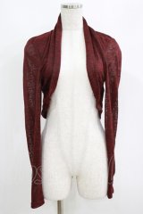 Rozen Kavalier / バック刺繍ボレロ  ボルドー H-25-05-19-067-OO-TO-KB-ZH