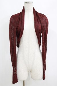 Rozen Kavalier / バック刺繍ボレロ  ボルドー H-25-05-19-067-OO-TO-KB-ZH