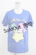 LISTEN FLAVOR / コズミックリトルツインスターズTシャツ M ロイヤルブルー H-25-05-19-068-PU-TO-KB-ZH