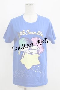 LISTEN FLAVOR / コズミックリトルツインスターズTシャツ M ロイヤルブルー H-25-05-19-068-PU-TO-KB-ZH