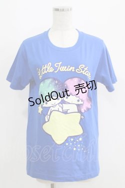 画像1: LISTEN FLAVOR / コズミックリトルツインスターズTシャツ M ロイヤルブルー H-25-05-19-068-PU-TO-KB-ZH