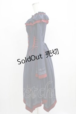 画像2: Ozz oneste / 薔薇刺繍ナポレオンZIPワンピース  ネイビー H-25-05-19-007-OO-OP-KB-ZH