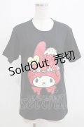 LISTEN FLAVOR / マイメロディTシャツ M ブラック H-25-05-19-069-PU-TO-KB-ZH