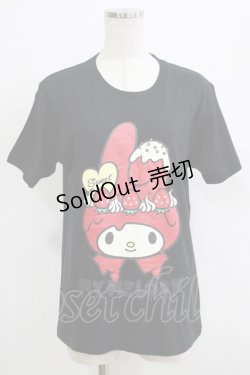 画像1: LISTEN FLAVOR / マイメロディTシャツ M ブラック H-25-05-19-069-PU-TO-KB-ZH