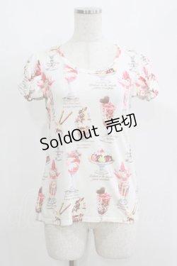 画像1: Jane Marple / Sweet Parfaitのカットソー  オフ H-25-05-19-071-JM-TO-KB-ZH