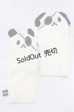 画像1: PEACE NOW / 眼帯くまニットグローブ  オフ H-25-05-19-074-PU-ZA-KB-ZT208