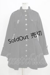 Ozz oneste / バッスルフリルコート  黒 H-25-05-19-009-OO-CO-KB-ZT-C060