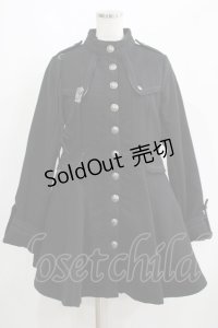 Ozz oneste / バッスルフリルコート  黒 H-25-05-19-009-OO-CO-KB-ZT-C060