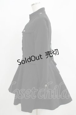 画像2: Ozz oneste / バッスルフリルコート  黒 H-25-05-19-009-OO-CO-KB-ZT-C060