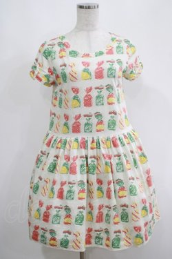 画像1: Jane Marple / Fruit Candyミニワンピース  アイボリー H-25-05-19-002-JM-OP-KB-ZH