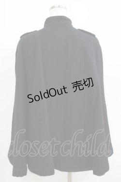 画像3: PEACE NOW / ボタンウールマント M 黒 H-25-05-19-017-PU-CO-KB-ZT-C063